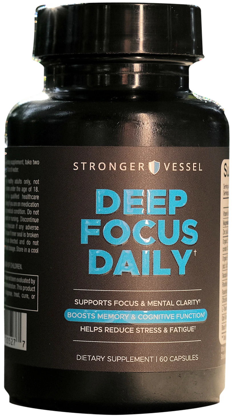 Deep Focus Daily bottle outdoors